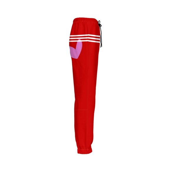 Red & Pink Unisex Casual Fit Jogging Pants - Picture 4 of 6